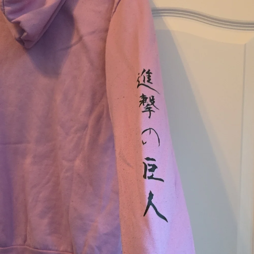 Attack On Titan Eren Yeager Purple Graphic Hoodie - Picture 3 of 5
